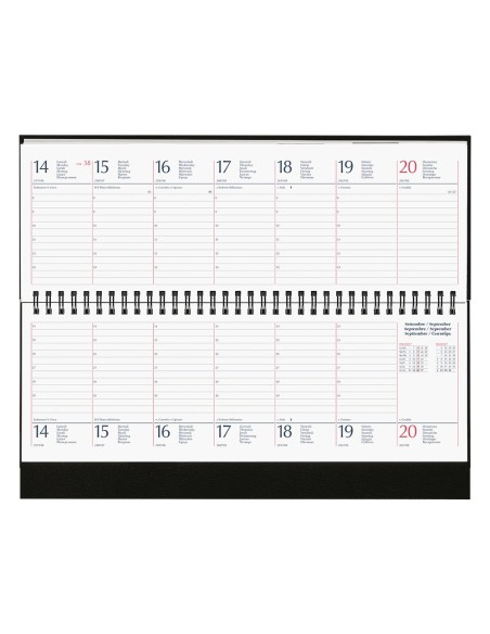 EGADI  DA TAVOLO SETTIMANALE WIRE-O ORIZZONTALE 10,5x29,7